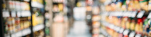 Blurred picture of grocery store aisle