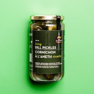 Jar of Green Table Ferments Living Dill Pickles
